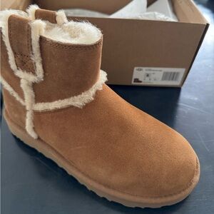 UGG Tan Sole Boots with Shearling